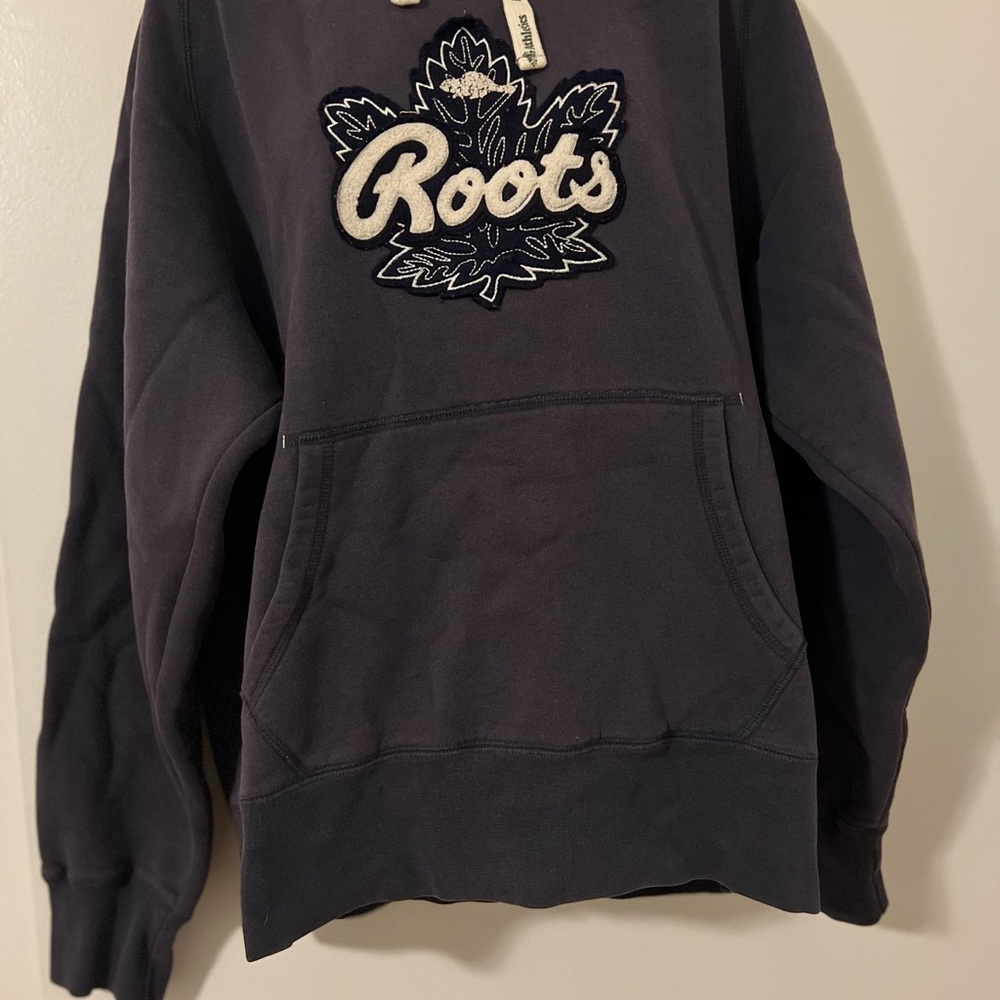 Roots Black Hoodie with Logo
